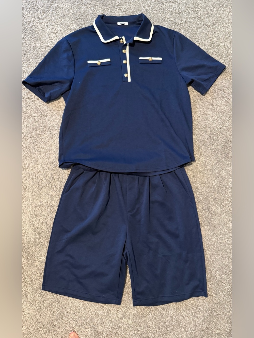 Coofandy Navy Blue Polo Outfit